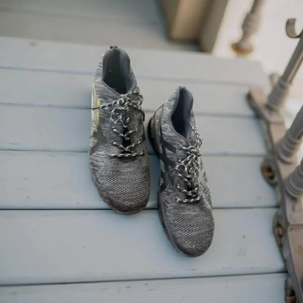 LONG BANG BLACK AND GREY SHOES